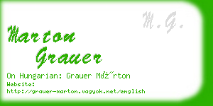marton grauer business card